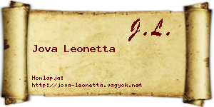 Jova Leonetta névjegykártya